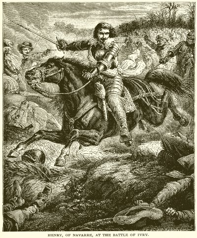 Enrico di Navarra alla battaglia di Ivry da English School