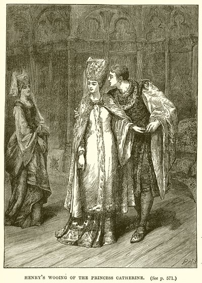 Corteggiamento di Enrico alla principessa Caterina da English School