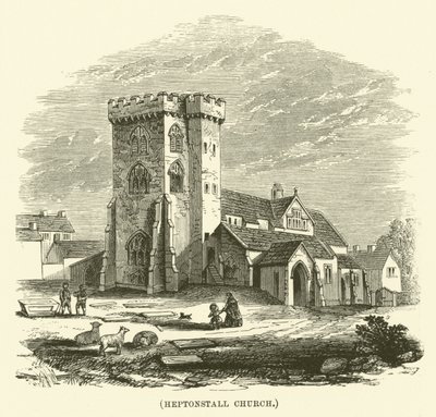 Chiesa di Heptonstall (incisione) da English School