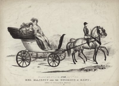 Sua Maestà e la Duchessa di Kent in giro nel loro Phaeton da English School