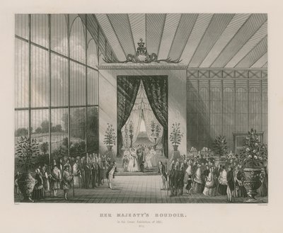 Boudoir di Sua Maestà nella Grande Esposizione del 1851 da English School