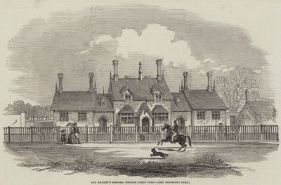 Le scuole di Sua Maestà, Windsor Great Park (incisione) da English School