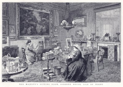 Sala di soggiorno di Sua Maestà, Osborne House, Isola di Wight da English School