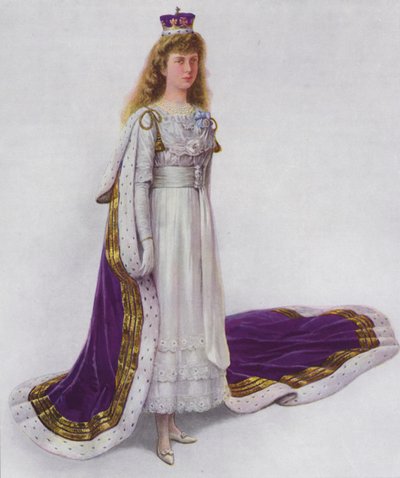 Sua Altezza Reale la Principessa Mary in abito da incoronazione da English School