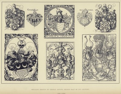 Disegni araldici di artisti tedeschi, seconda metà del XVI secolo (litografia) da English School