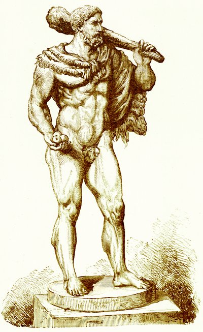 Ercole, illustrazione da Storia di Roma di Victor Duruy, pubblicata nel 1884 da English School