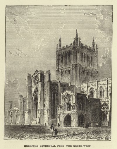 Cattedrale di Hereford da nord-ovest da English School