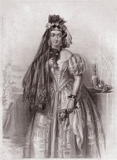 Ero, figlia di Leonato (Molto rumore per nulla) - Galleria delle donne di Shakespeare, collezione di quarantacinque ritratti seri degli artisti londinesi del primo Ottocento, arricchita da note critiche e letterarie circa 1838 da English School