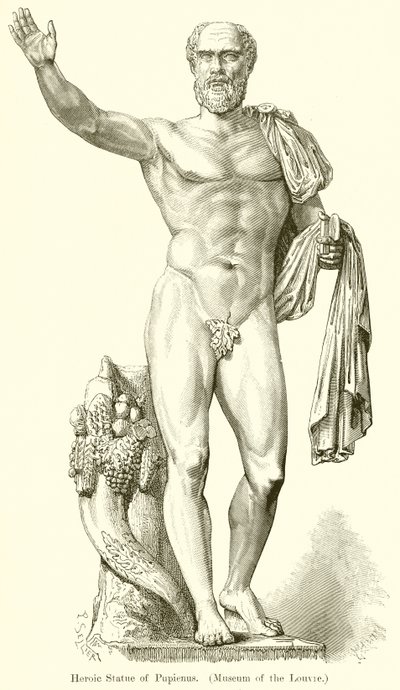 Statua eroica di Pupieno (Museo del Louvre) da English School