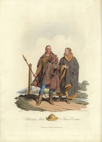 Costume maschile e femminile irlandese da English School