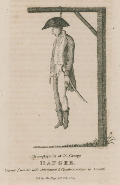 Geroglifico del colonnello George Hanger da English School