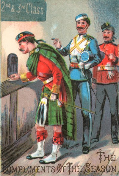 Highlander militare, cartolina di Natale da English School