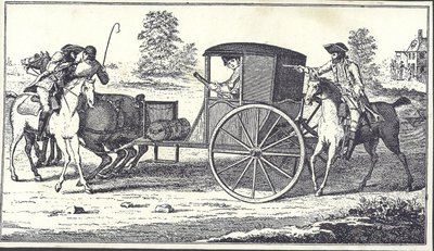 I banditi James MacLaine e William Plunkett derubano il conte di Eglinton a Hounslow Heath, 26 giugno 1750 da English School
