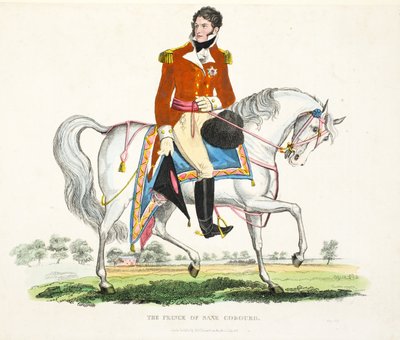 Sua Altezza Reale, Il Principe Reggente di Gran Bretagna, pub. da Richard Evans, inciso da Romney, illustrazione da An Historical Account of the Battle of Waterloo di William Mudford, 1816 da English School