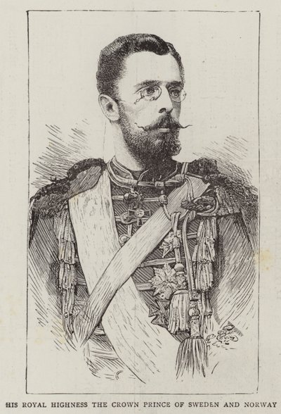 Sua Altezza Reale il Principe Ereditario di Svezia e Norvegia (incisione) da English School