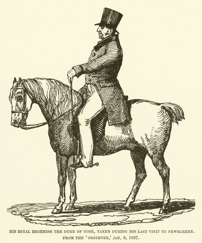 Sua Altezza Reale il Duca di York, durante la sua Ultima Visita a Newmarket, dall