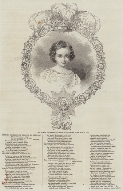 Sua Altezza Reale il Principe di Galles, Nato il 9 Novembre 1841 da English School