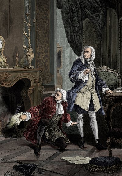 Hénault e Voltaire da English School