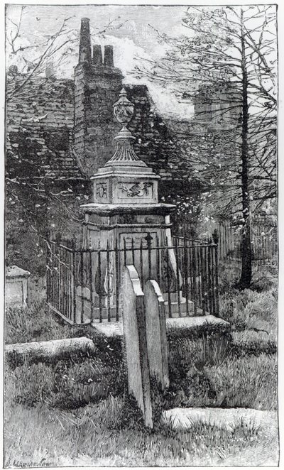 La tomba di Hogarth nel cimitero della Chiesa di Chiswick da English School