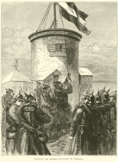 Innalzamento dello stendardo tedesco su Valerien, marzo 1871 da English School