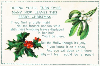Agrifoglio e vischio, biglietto di Natale da English School