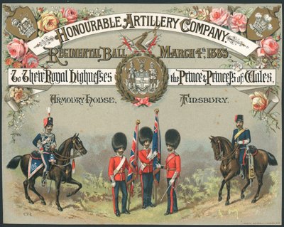 Honourable Artillery Company, Ballo Regimental, 4 marzo 1885 da English School