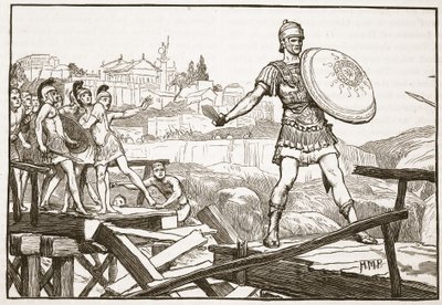 Orazio Coclite che difende il ponte da English School