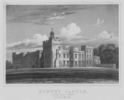 Castello di Hornby, Vista Sud-Est, Yorkshire (incisione) da English School