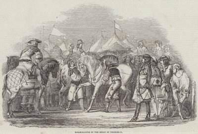 Corse di cavalli durante il regno di Carlo II da English School