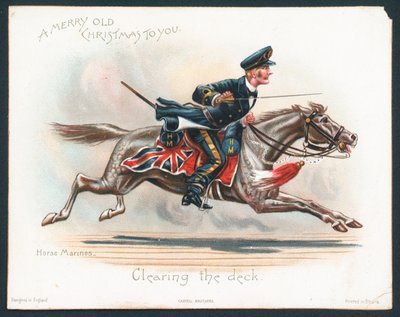 Biglietto di Natale dei Marines a cavallo da English School
