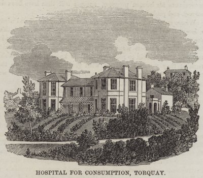 Ospedale per la tubercolosi, Torquay (incisione) da English School