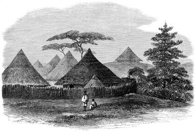 Casa a Magdala, da La spedizione britannica in Abissinia, 1868 da English School