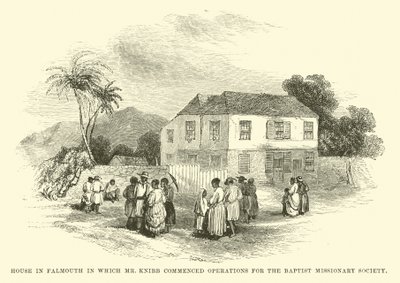 Casa a Falmouth in cui Mr Knibb iniziò le operazioni per la Società Missionaria Battista da English School