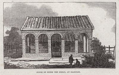 Casa di Pietro il Grande, Saardam (incisione) da English School