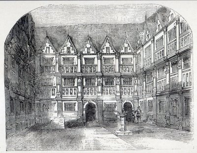 Casa di Sir Thomas Gresham, in Bishopsgate Street, Londra da English School