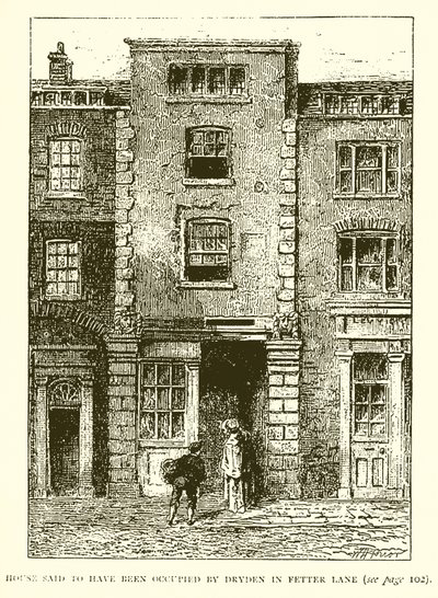 Casa che si dice sia stata occupata da Dryden in Fetter Lane da English School