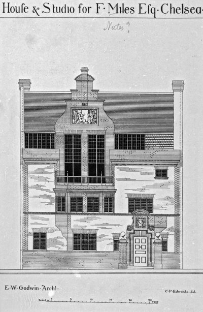 Casa e studio per F. Miles Esq., Chelsea, illustrazione da 