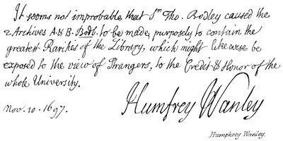 Humphrey Wanley da English School