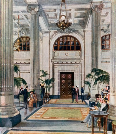 Sala ipostila del New Midland Adelphi Hotel, Liverpool da English School