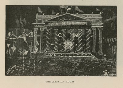 Illuminazioni e decorazioni adornano la Mansion House da English School