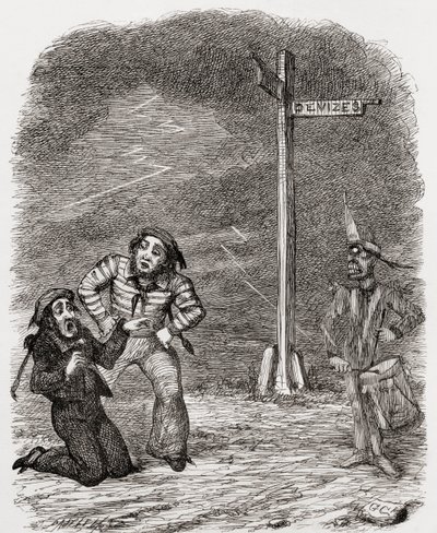 Illustrazione dopo George Cruikshank per la poesia 
