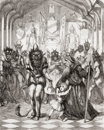 Illustrazione dopo George Cruikshank per la poesia 