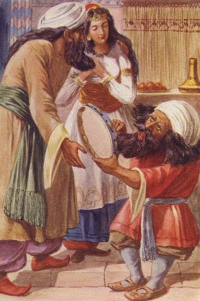 Illustrazione per Alì Babà e i quaranta ladroni (litografia a colori) da English School