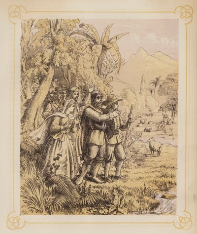 Illustrazione per Il progresso del pellegrino di Bunyan da English School