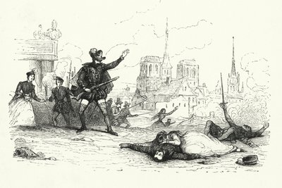 Illustrazione per Les Huguenots di Giacomo Meyerbeer (incisione) da English School