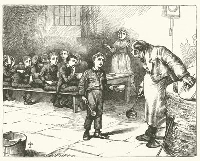 Illustrazione per Oliver Twist (incisione) da English School