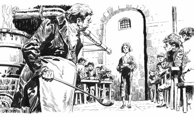 Illustrazione per Oliver Twist di Charles Dickens da English School