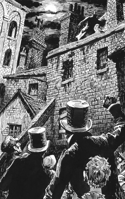 Illustrazione per Oliver Twist di Charles Dickens da English School