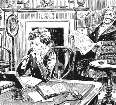 Illustrazione per Oliver Twist di Charles Dickens da English School