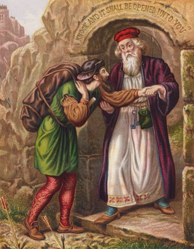 Illustrazione per Il pellegrinaggio del cristiano di John Bunyan da English School